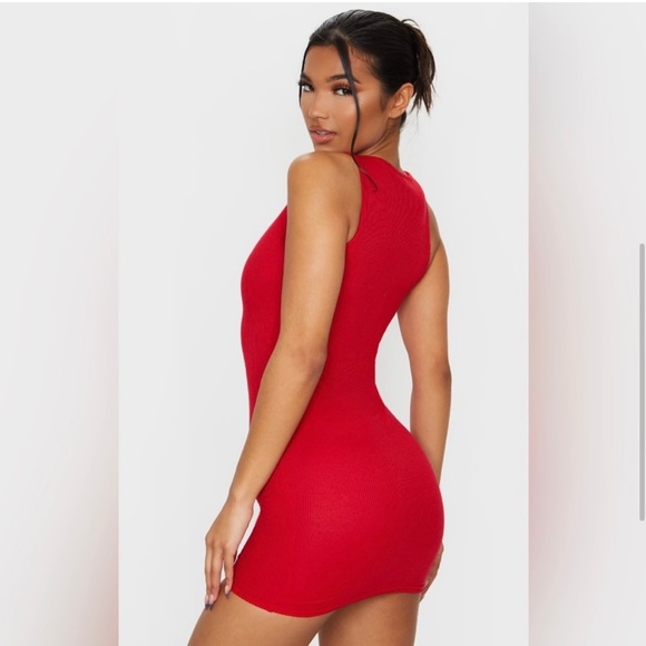 ***WILL BE DONATED IF NOT SOLD THIS WEEK***PLT Red Ribbed Summer Dress - Picture 3 of 9